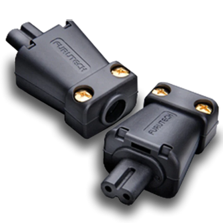 FURUTECH FI-8N FIGURE 8 PLUG GOLD OR RHODIUM - IEC POWER CONNECTORS