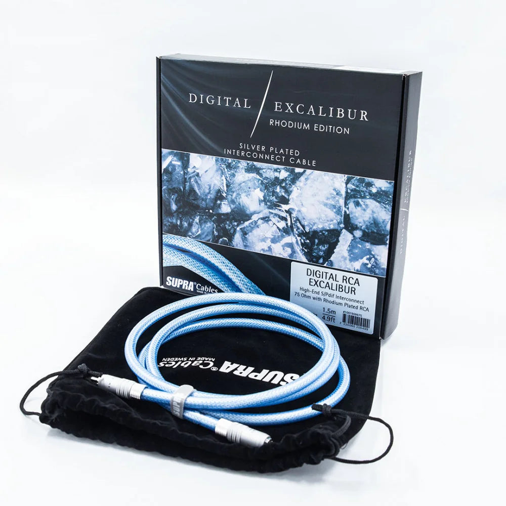 SUPRA EXCALIBUR RHODIUM DIGITAL RCA COAXIAL INTERCONNECT CABLE