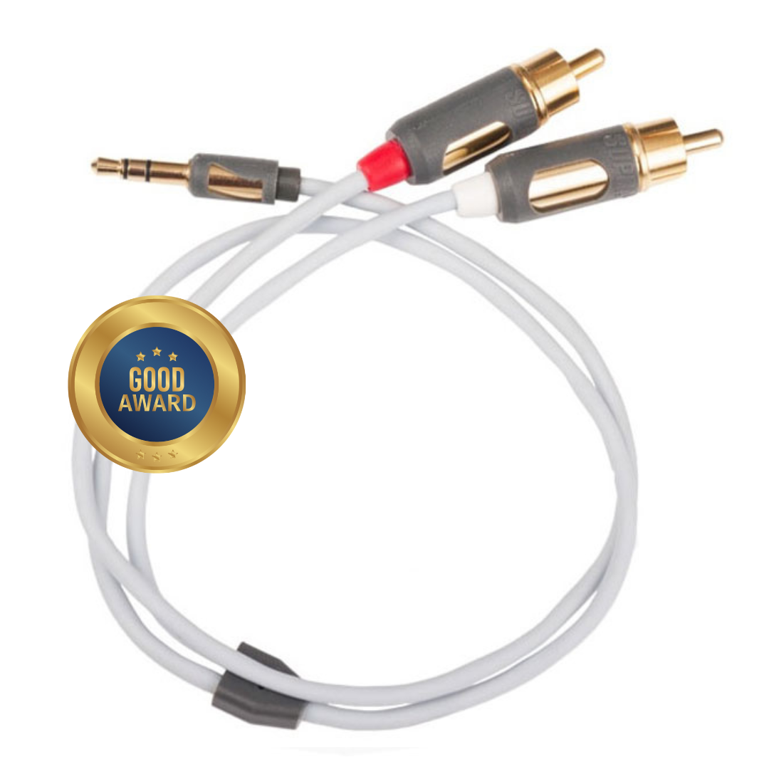 SUPRA MP CABLE- 2RCA 3.5MM STEREO MINI PLUG INTERCONNECT