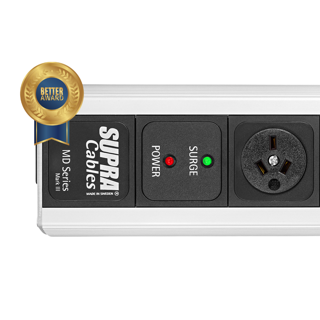 SUPRA MAINS POWER BLOCK MD05/SP -AUS/NZ SURGE PROTECTION with USB A/C