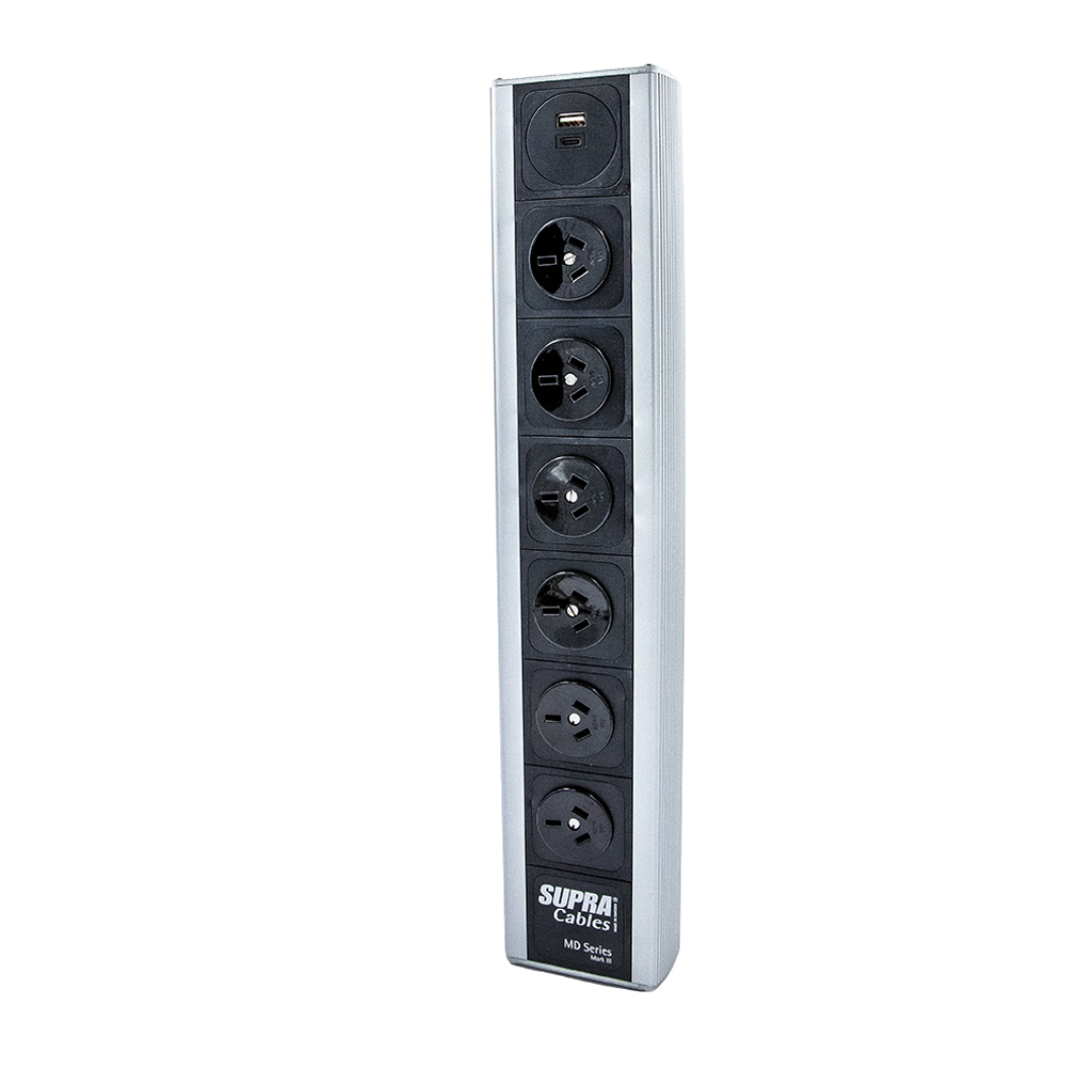 SUPRA MAINS POWER BLOCK MD06-AUS/NZ with USB A/C