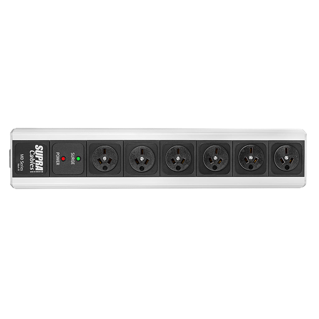 SUPRA MAINS POWER BLOCK MD06SP-NZ/AUS-SURGE PROTECTION - ON/OFF SWITCH