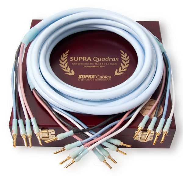SUPRA QUADRAX BI-AMP 4-4 PLUG SPEAKER CABLES