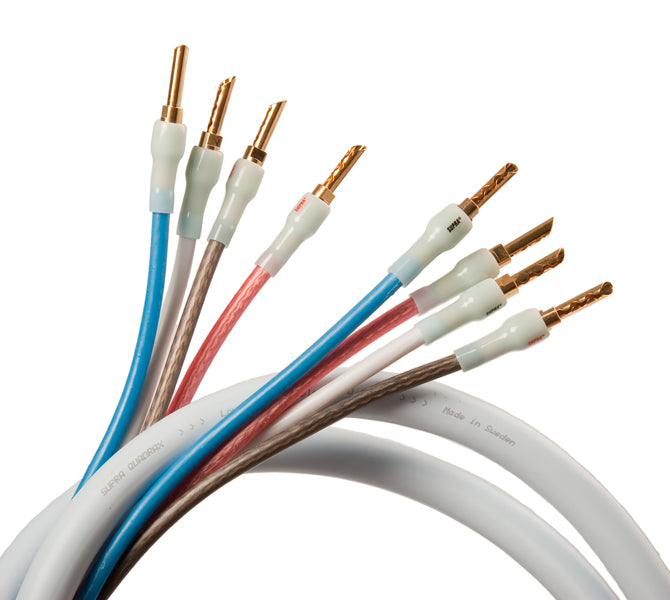 SUPRA QUADRAX BI-AMP 4-4 PLUG SPEAKER CABLES
