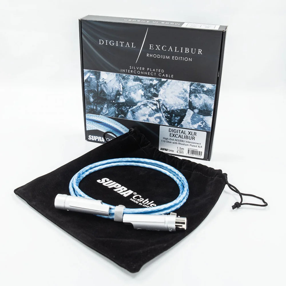 SUPRA EXCALIBUR RHODIUM XLR DIGITAL AES/EBU INTERCONNECT CABLE