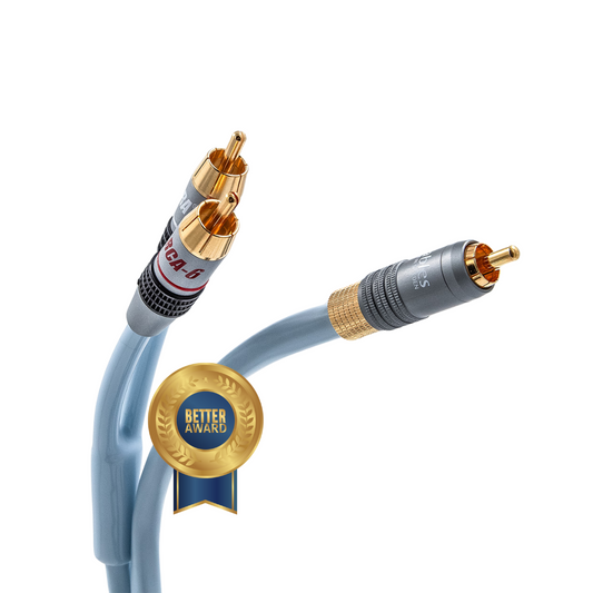 SUPRA Y-LINK SUBWOOFER CABLE 1RCA-2RCA AUDIO INTERCONNECT