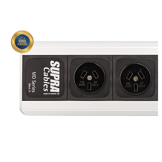 SUPRA  MAINS POWER BLOCK - MD03-NZ/AUS - ALUMINIUM SHIELDED/FILTERED