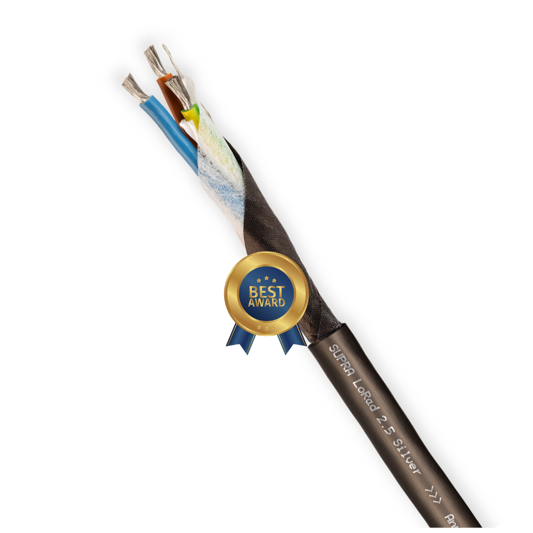 SUPRA LoRad 3x2.5 SPC (Silver Plated Copper) Power Cable With FURUTECH Plug Options